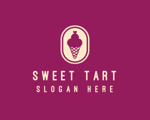 Gelato Ice Cream Cone logo design