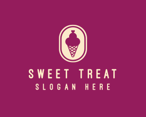 Gelato Ice Cream Cone logo design