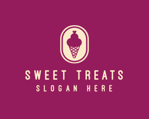 Gelato Ice Cream Cone logo design