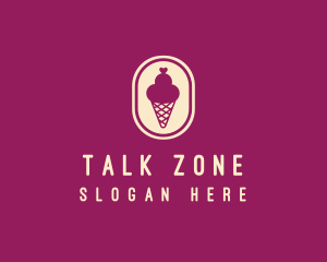 Gelato Ice Cream Cone logo design