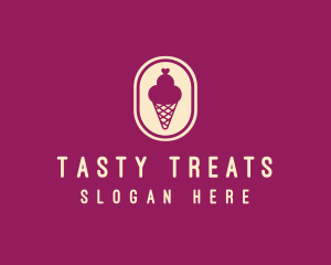 Gelato Ice Cream Cone logo design