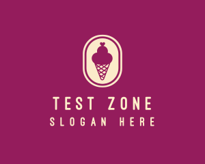 Gelato Ice Cream Cone logo design