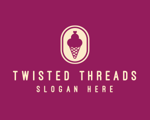 Gelato Ice Cream Cone logo design