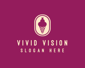 Gelato Ice Cream Cone logo design