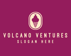 Gelato Ice Cream Cone logo design