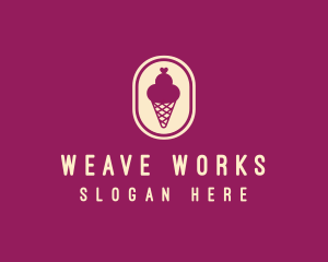 Gelato Ice Cream Cone logo design