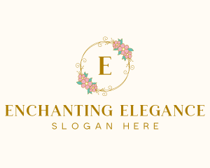 Elegant Floral Circle logo design