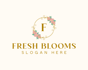 Elegant Floral Circle logo design