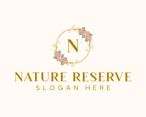 Elegant Floral Circle logo design