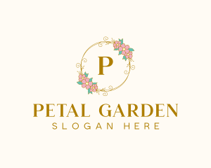 Elegant Floral Circle logo design