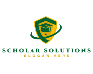 Graduation Cap Scholar logo design