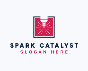 Laser Spark Fabrication logo design