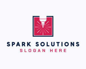 Laser Spark Fabrication logo design