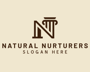 Legal Column Letter N logo design