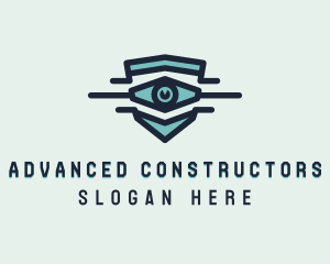 Blue Visual Eye logo design