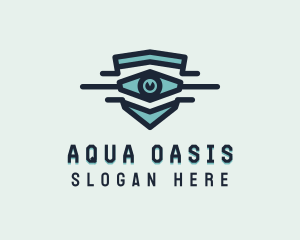 Blue Visual Eye logo design