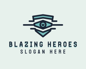 Blue Visual Eye logo design