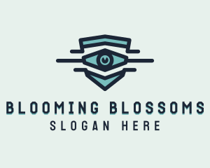 Blue Visual Eye logo design