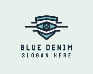 Blue Visual Eye logo design