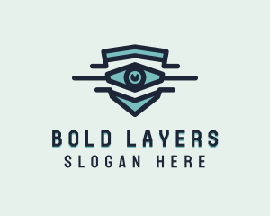 Blue Visual Eye logo design