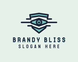 Blue Visual Eye logo design