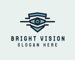 Blue Visual Eye logo design