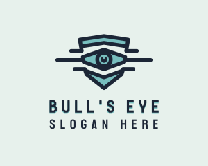 Blue Visual Eye logo design