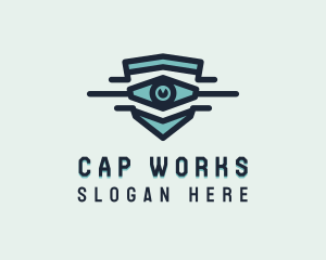 Blue Visual Eye logo design