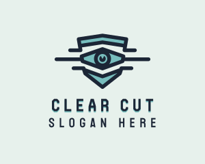 Blue Visual Eye logo design