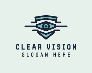 Blue Visual Eye logo design