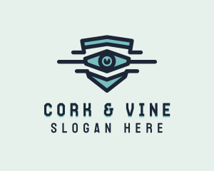 Blue Visual Eye logo design