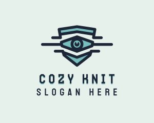 Blue Visual Eye logo design