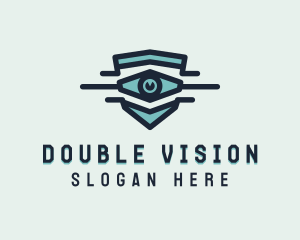 Blue Visual Eye logo design