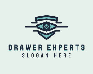 Blue Visual Eye logo design