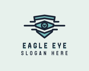 Blue Visual Eye logo design