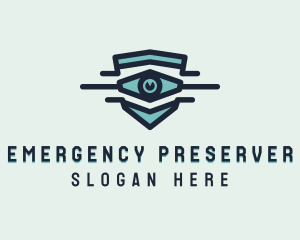 Blue Visual Eye logo design