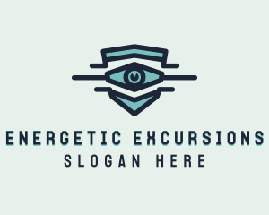 Blue Visual Eye logo design