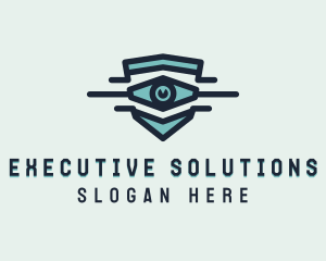 Blue Visual Eye logo design