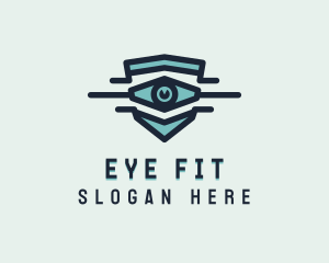 Blue Visual Eye logo design