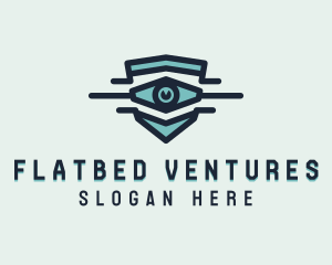 Blue Visual Eye logo design