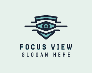 Blue Visual Eye logo design