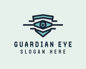 Blue Visual Eye logo design