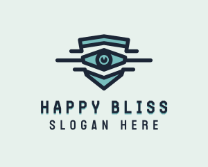 Blue Visual Eye logo design