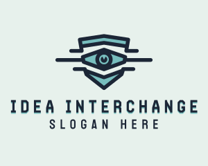 Blue Visual Eye logo design