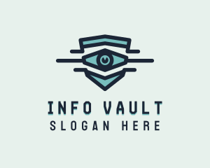 Blue Visual Eye logo design