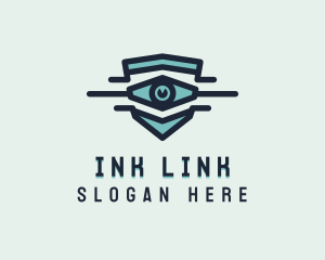 Blue Visual Eye logo design