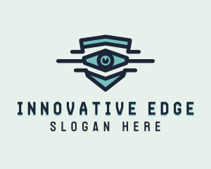 Blue Visual Eye logo design