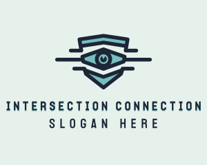 Blue Visual Eye logo design