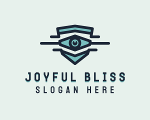 Blue Visual Eye logo design