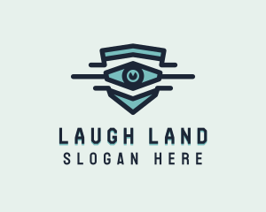 Blue Visual Eye logo design